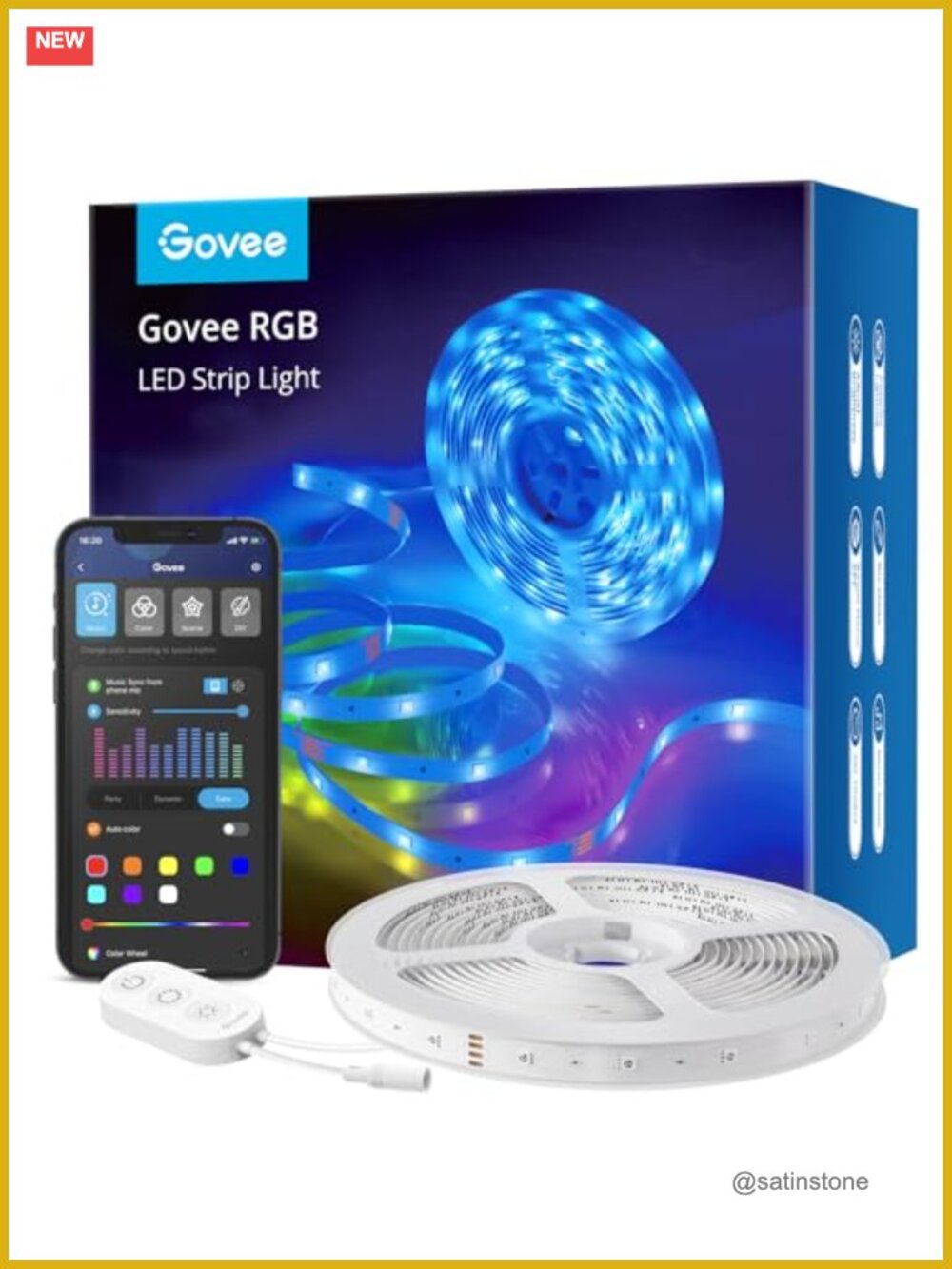 Smart RGB LED Strip Lights 16.4ft with App Control & Music Sync
